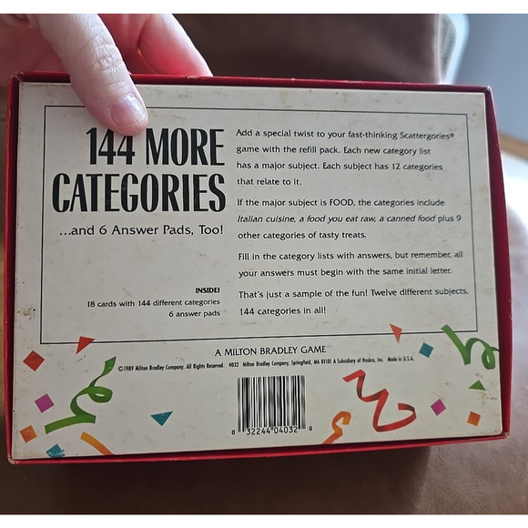 Vintage 1989 Milton Bradley MB The Game of Scattergories Card Game - Complete - Picture 4 of 5